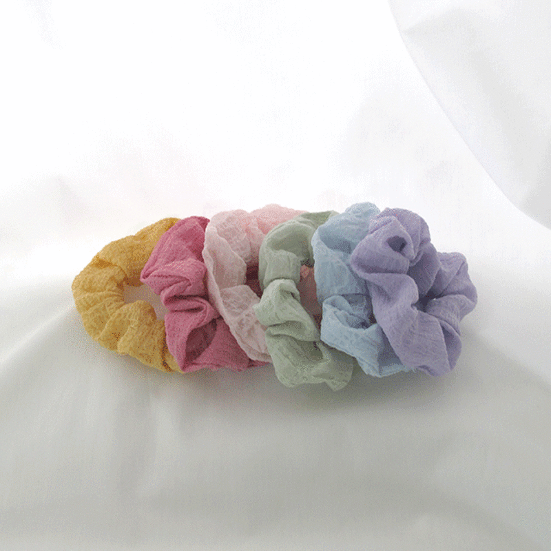 소피 라인 쉬폰 곱창 헤어끈 머리끈 (6color)위키드클로젯