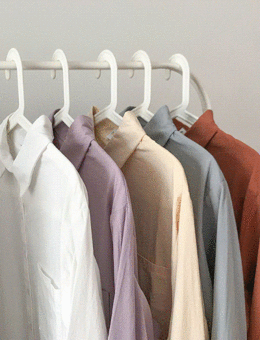 [당일발송] 달링 베이직 파스텔 셔츠 (white, yellow, blue, purple, brown)위키드클로젯